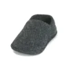 Pantufas clássicas de sola macia, unissexo, pretas