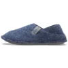 Pantufas clássicas unissexo azuis com sola macia