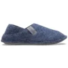 Pantufas clássicas unissexo azuis com sola macia