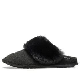 Pantufas de pele tipo mule «Black»