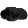 Pantufas de pele tipo mule «Black»