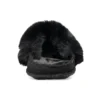 Pantufas de pele tipo mule «Black»