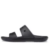 Pantufas desportivas casuais e confortáveis, pretas