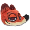 Pele de peluche do Nick Wilde da Disney Zootopia 2 — Berloques para sapatos