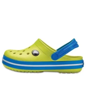 Sabot com biqueira redonda e Crocband «Yellow Blue»