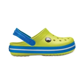 Sabot com biqueira redonda e Crocband «Yellow Blue»