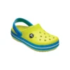 Sabot com biqueira redonda e Crocband «Yellow Blue»