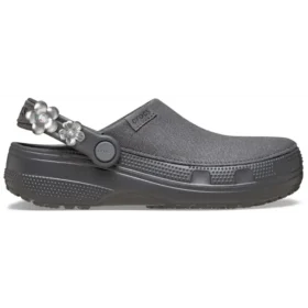 Sabot Crafted Silver Flowers Clog