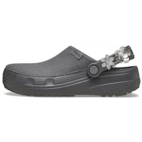 Sabot Crafted Silver Flowers Clog