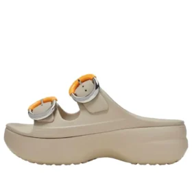 Sandália de plataforma com fivela mergulhada «Dulce»