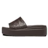 Sandálias Brooklyn Croco Shine Slide «Espresso»