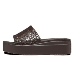 Sandálias Brooklyn Croco Shine Slide «Espresso»