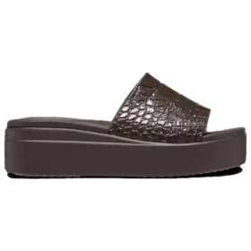 Sandálias Brooklyn Croco Shine Slide «Espresso»
