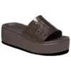 Sandálias Brooklyn Croco Shine Slide «Espresso»