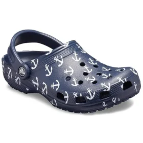 Sandálias Classic Clog com estampado, azul escuro
