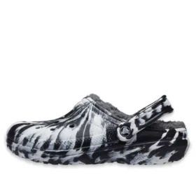 Sandálias de exterior Classic Lined Clog «Marbled White Black»