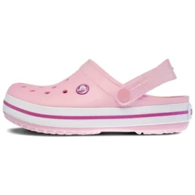 Sandálias de praia Crocband unissexo rosa e roxo