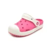Sandálias desportivas rosa de sapatos rasos para atividades ao ar livre da Crocs, tamanho pequeno