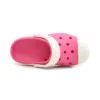 Sandálias desportivas rosa de sapatos rasos para atividades ao ar livre da Crocs, tamanho pequeno