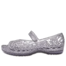 Sandálias Peep Toe Isabella Glitter «Silver»
