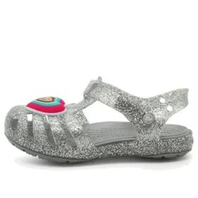 Sandálias rasas Isabella Glitter «Cinza Prateado»