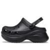 Sandálias Small Whale Retro Crocs com sola grossa, pretas