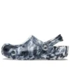 Sandálias unissexo Beach Marbled pretas e brancas «Black White»