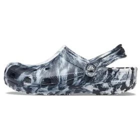 Sandálias unissexo Beach Marbled pretas e brancas «Black White»