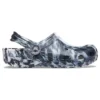 Sandálias unissexo Beach Marbled pretas e brancas «Black White»