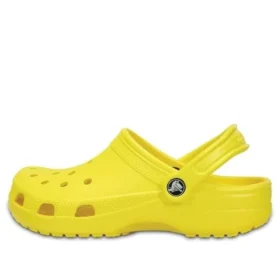 Sandálias unissexo clássicas Crocs Beach em amarelo vivo