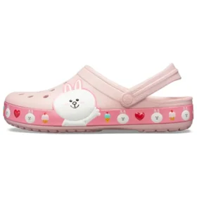 Sandálias unissexo Crocs x Line Friends Beach Pink