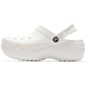 Sapatos de praia retro Classic Clog Clouds, brancos