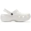 Sapatos de praia retro Classic Clog Clouds, brancos