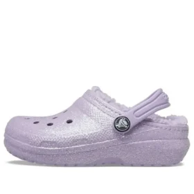 Sapatos infantis: Classic Lined Clogs com Glitter «Roxo»