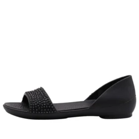Sapatos rasos D’Orsay com enfeites Lina «preto»