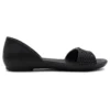 Sapatos rasos D’Orsay com enfeites Lina «preto»