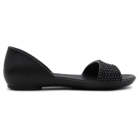 Sapatos rasos D’Orsay com enfeites Lina «preto»