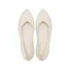 Sapatos rasos de bico fino Brooklyn «Branco creme»