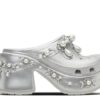 Simone Rocha x Siren Clog com tachas «Prateado metálico»