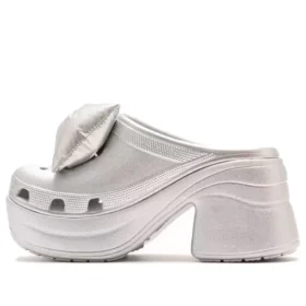 Siren Metallic Bow Clogs «Silver»
