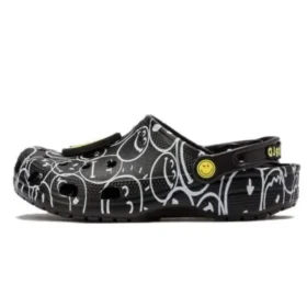 Smiley World Classic Clogs «Preto Branco Amarelo»