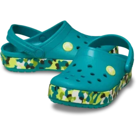 Tênis Crocband Glow Confetti Band Clog para crianças